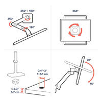 Ergotron LX Pro モニターアーム 長身ポール グロメット取り付け ブラック 45-709-292 1台（直送品）