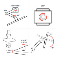Ergotron LX Pro モニターアーム シングル グロメット取り付け ブラック 45-708-292 1台（直送品）