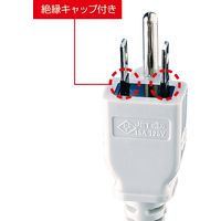 延長コード 電源タップ 2m 3P（ピン） 8個口 マグネット ホワイト TAP-KS8-2 サンワサプライ 1個（直送品）