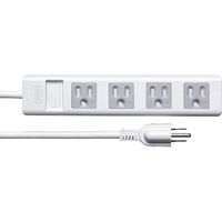延長コード 電源タップ 5m 3P（ピン） 4個口 マグネット ホワイト TAP-SH3450MG3P サンワサプライ 1個