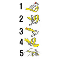 PPバンド白200ｍ/バンドストッパー50Pセット Ｂ200/Ｂ011 1セット(3セット入) 宮島化学工業（直送品）
