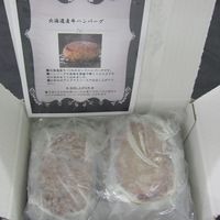 【手土産やお祝いの贈り物に】 北海道産牛 ハンバーグ ギフトカード　二重封筒　熨斗（御祝）（直送品）