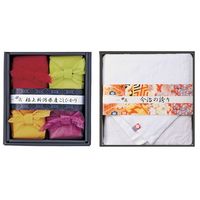 【手土産やお祝いの贈り物に】 極上 新潟県産 コシヒカリ 4個・今治タオル ギフトセット ギフトカード　桐箱　紙袋　熨斗　御祝（直送品）