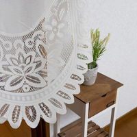 ユニベール 暖簾 バラ柄 レース調 シンプル カメオ風 バテンバラ 850×1500mm ローズ 1枚（直送品）