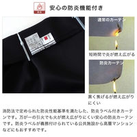 マッチングジャパン カーテン市場 防炎、遮光1級カーテン 2600×840mm ブラック 1枚（直送品）
