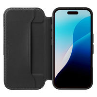 PGA iPhone 17用 ガラスフリップケース ブラック PG-25AGF01BK 1個（直送品）