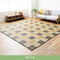 イケヒコ DXサラ い草カーペット 2610×2610mm ブラウン 1030280060402 1枚（直送品）