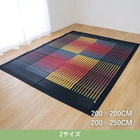 イケヒコ 剣ヶ峰 い草ラグ 2000×2000mm ブラック 1080800033203 1枚（直送品）