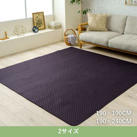 イケヒコ エスナ 防水ラグ 1900×2400mm ブラック 1295610036145 1枚（直送品）