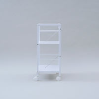 YAMAZEN ファイルワゴン 収納ラック 2段 スチール棚 A4対応 キャスター付き MFRW-S2(MWH) 1台（直送品）