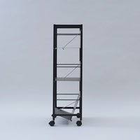 YAMAZEN ファイルワゴン 収納ラック 3段 スチール棚 A4対応 キャスター付き MFRW-S3(MBK) 1台（直送品）