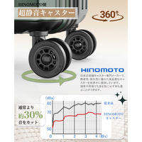 スーツケース 拡張機能・HINOMOTO超静音キャスター【NT-XB0502】 NT-XB0502 ミッドナイトグリーン S 1台（直送品）