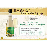 サントリー フロムファーム 甲州 白　辛口 750ml カートン入　1セット（2本）　スパークリングワイン　日本ワイン