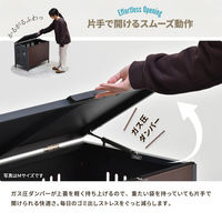 【軒先渡し】B.Bファニシング 屋外ゴミ収納庫 Lucre Mサイズ 幅820×奥行475×高さ615mm 145L ベージュ 1台（直送品）