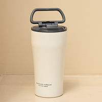 保温保冷 ハンドルセラミックタンブラー アイボリー LAKOLE/ラコレ