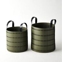 杉田エース CLOVER リサイクルレザー バスケット グリーン Φ35 CX2957982 1個（直送品）