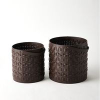 杉田エース CLOVER リサイクルレザー バスケット ダークブラウン Φ30.5 CX2957983 1個（直送品）