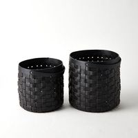 杉田エース CLOVER リサイクルレザー バスケット ブラック Φ30.5 CX2957985 1個（直送品）