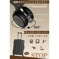 耐衝撃・ストッパー付静音キャスター・アルミフレーム 【NT-ZB1101】 NT-ZB1101 ガンブラック S スーツケース 1台（直送品）