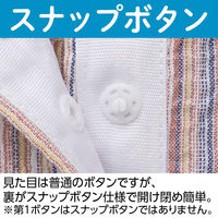 ケアファッション 7分袖スナップ釦ブラウス オレンジ M~L W0182165921 1着（直送品）