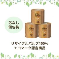 トイレットペーパー 1ロール パルプ シングル 170m ネピアパブリックトイレットロール芯なし 1セット（1個×48）王子ネピア