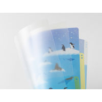 デザインフィル 3ポケットクリアホルダー [A4] 海のいきもの 35668006 1セット(1枚×5)（直送品）