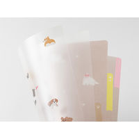 デザインフィル 3ポケットクリアホルダー [A4] イヌ柄A 35667006 1セット(1枚×5)（直送品）