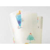 デザインフィル 3ポケットクリアホルダー [A4] 喫茶店柄 35670006 1セット(1枚×5)（直送品）