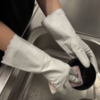 川西工業 ビニール炊事用手袋 中厚手 ライトグレー L #2152 1セット（1双×5）