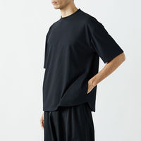 おたふく手袋 汗染み軽減 オーバーサイズ5分袖 クールTシャツ ダークネイビー Sサイズ FB-710 1枚（直送品）