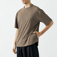 おたふく手袋 汗染み軽減 オーバーサイズ5分袖 クールTシャツ アッシュブラウン Sサイズ FB-710 1枚（直送品）