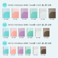 日本ノート ノート リングノート パペルール A5 7mm罫 50枚 ミントグリーン PT112MG 1冊
