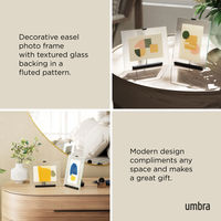 アントレックス Umbra フルート フォトフレーム ガラス スチール 20×23cm ブラック 482872 1個（直送品）