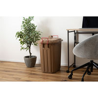 東谷 ゴミ箱 タフカン 60L 大容量 屋外 日本製 耐衝撃 フタ付き 軽い ブラウン 485141 1個（直送品）