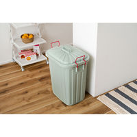 東谷 ゴミ箱 タフカン 60L 大容量 屋外 日本製 耐衝撃 フタ付き 軽い ブルーグレー 485143 1個（直送品）