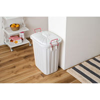 東谷 ゴミ箱 タフカン 60L 大容量 屋外 日本製 耐衝撃 フタ付き 軽い ホワイト 485144 1個（直送品）