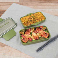 イエロースタジオ 弁当箱 850ml 2段 モノクローム ドーム2段ランチボックス カーキ 491131 1個（直送品）