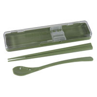 イエロースタジオ コンビセット モノクローム 箸 スプーン カーキ 491137 1個（直送品）