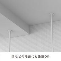 平安伸銅工業 突っ張り ハンガーラック 2段棚付 幅68-96cm 工具不要 492845 1個（直送品）