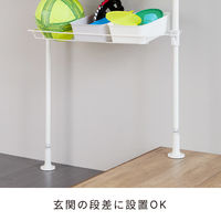 平安伸銅工業 突っ張り シューズラック ワイド 幅72cm 最大24足 工具不要 492847 1個（直送品）