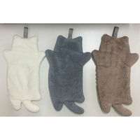 ティーライフ ハンドタオル にゃふにゃふ ループ付きタオル ブラウン 493271 1個（直送品）