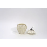 クレエ 小物入れ バスケット 直径15.5cm フルーツシェイプバスケット ストロベリー 収納ケース 洗える ふた付き 494378 1個（直送品）