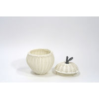 クレエ 小物入れ バスケット 直径25.5cm フルーツシェイプバスケット アップル 収納ケース 洗える ふた付き 494379 1個（直送品）