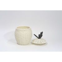 クレエ 小物入れ バスケット 直径32cm フルーツシェイプバスケット パイナップル 収納ケース 洗える ふた付き 494381 1個（直送品）