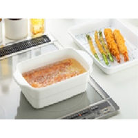 高木金属工業 天ぷら鍋 角型 IH対応 ホーロー製 大きめ ホワイト 495181 1個（直送品）