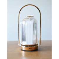 ケーアイジャパン テーブルライト ガラス製 無段階調光 充電式 クラルテ ドーム LEDランタン 495441 1個（直送品）