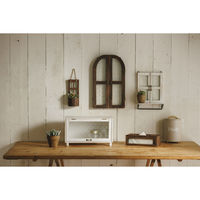 アビテ ティッシュケース フローラティッシュケース 木製 ガラス ブラウン 495606 1個（直送品）