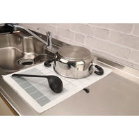 サンベルム 水切りマット 食器乾燥マット 33×50cm 速乾 グレー 499069 1個（直送品）