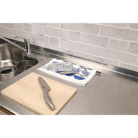 サンベルム 水切りマット 食器乾燥マット 33×40cm 速乾 ブルー 499067 1個（直送品）