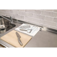 サンベルム 水切りマット 食器乾燥マット 33×50cm 速乾 ライトブルー 499070 1個（直送品）